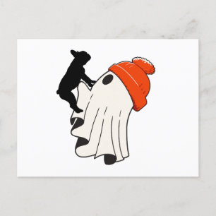 Postal Festiva El fantasma del Bulldog francés