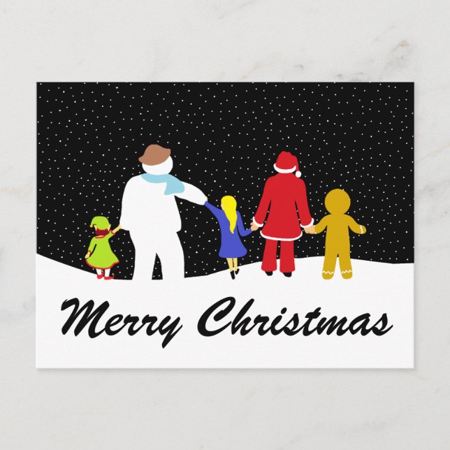 Postal Festiva El feriado de pandillas de los Navidades (Anverso)