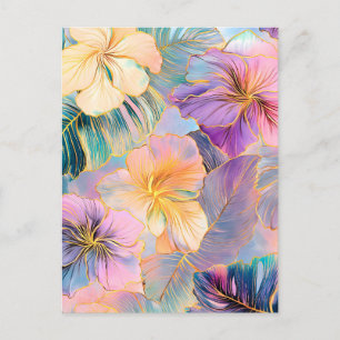 Postal Festiva El florecimiento de Rubor deja la flor