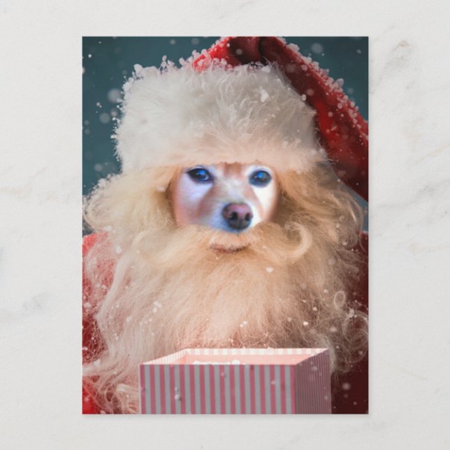Postal Festiva El Fox es Santa con un regalo (Anverso)