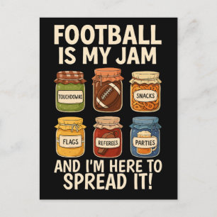 Postal Festiva El fútbol es mi remate - Diseño divertido del Día 