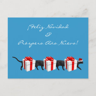 Postal Festiva El gato más largo del mundo