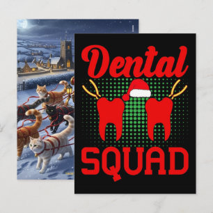 Postal Festiva El higienista dental favorito de Santa salva la Na