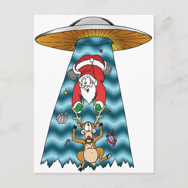 Postal Festiva El intentar robar Santa (Anverso)
