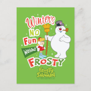 Postal Festiva El invierno no es divertido sin la helada del muñe