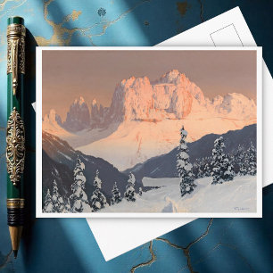 Postal Festiva El jardín Rosa de Saint Cyprian