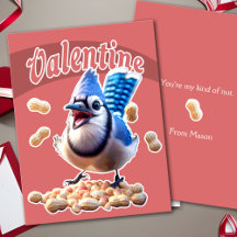 El Jay Peanuts Azul Funny Crazy Kids School Valent