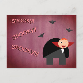 Postal Festiva El jorobado vestido como un estúpido vampiro