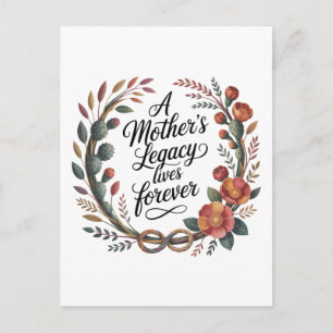 Postal Festiva El legado de una madre vive por siempre