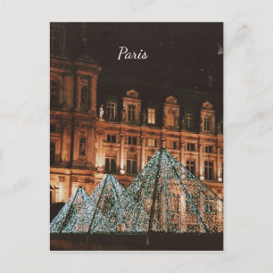 Postal Festiva El Louvre, París, Francia