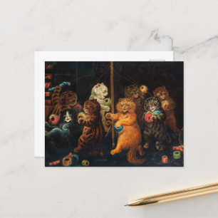 Postal Festiva El Maypole de Louis Wain