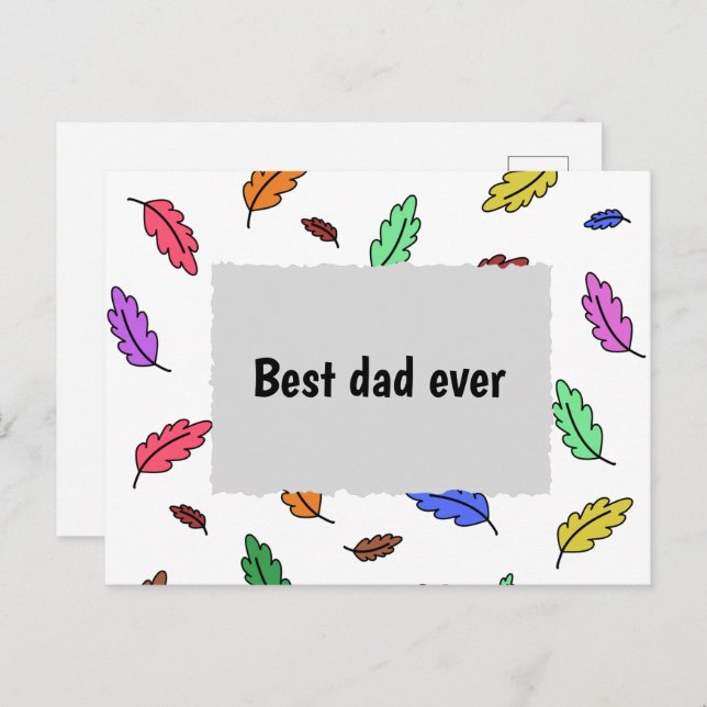 Postal Festiva El mejor padre del día del padre (Anverso / Reverso)