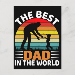 Postal Festiva El Mejor Papá Del Mundo Día Del Padre