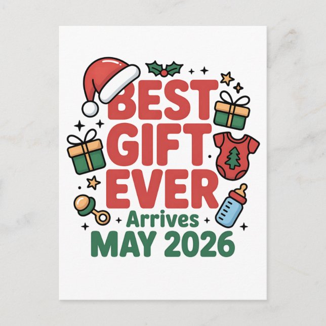 Postal Festiva El mejor regalo que jamás lleguen los Navidades de (Anverso)