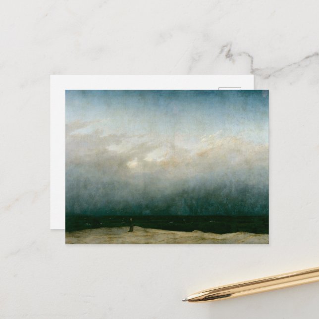 Postal Festiva El monje junto al mar, de Caspar David Friedrich (Anverso/Reverso In Situ)