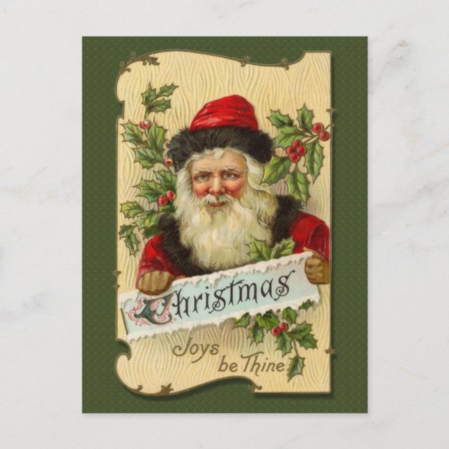 Postal Festiva El navidad, alegrías sea Thine (Anverso)