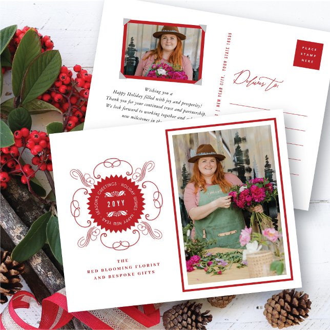 Postal Festiva El negocio de la fotografía sellada clásica de los (Subido por el creador)