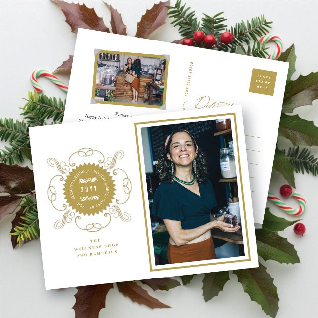 Postal Festiva El negocio de la fotografía sellada clásica de los (Subido por el creador)