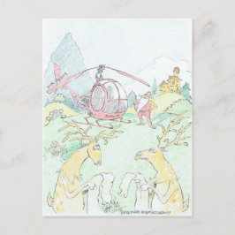 Postal Festiva El nuevo Rudolf de Santa.