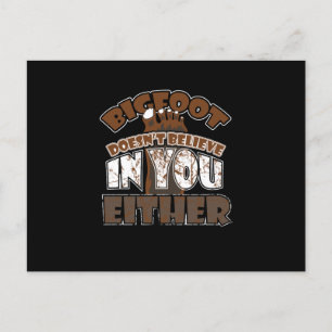 Postal Festiva El pie grande no cree en usted cualquier Sasquatch