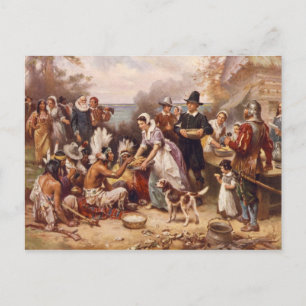 Postal Festiva El primer Día de Acción de Gracias