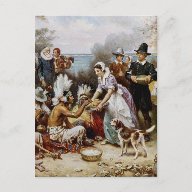 Postal Festiva El primer Día de Acción de Gracias (Anverso)