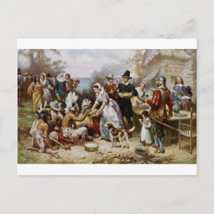 Postal Festiva El primer Día de Acción de Gracias
