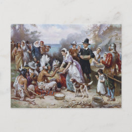 Postal Festiva El primer día de acción de gracias de Jean Ferris