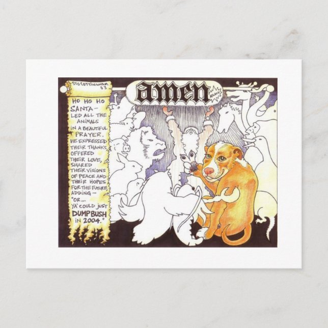 Postal Festiva El rezo de Santa (Anverso)