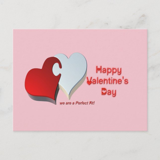 Postal Festiva El rompecabezas de San Valentín (Anverso)