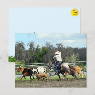 Postal Festiva El Roundup - Postcard de Cowboy