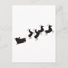 Postal Festiva El Santa Blanco y negro y su esquisto