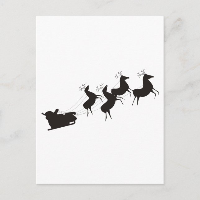 Postal Festiva El Santa Blanco y negro y su esquisto (Anverso)