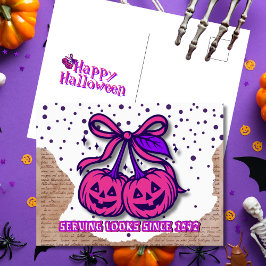 Postal Festiva El servicio parece desde la Coqueta De Calabaza Ro