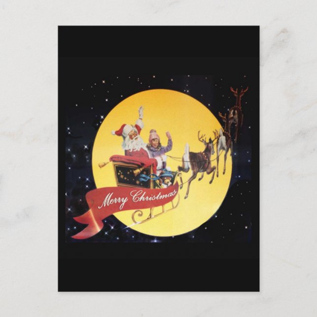 Postal Festiva El Sleigh Vintage (Anverso)