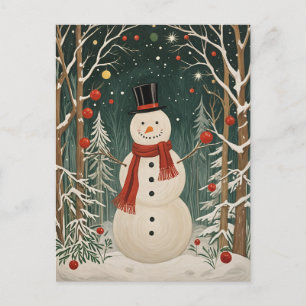 Postal Festiva El sueño invernal de Snowman