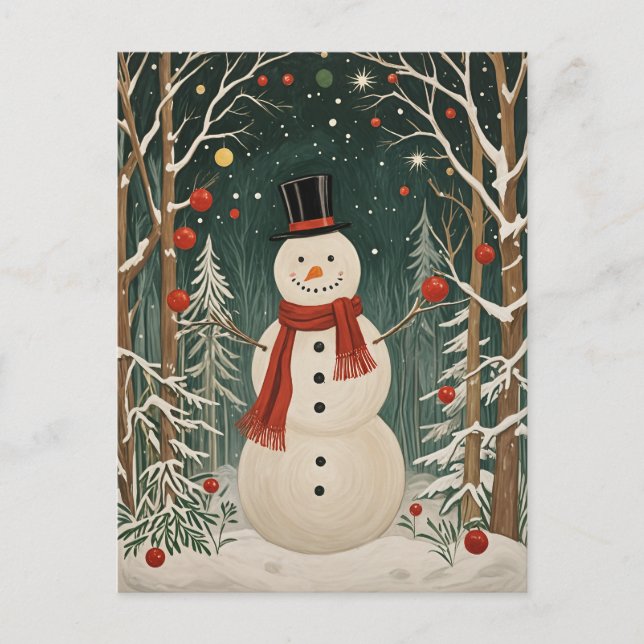 Postal Festiva El sueño invernal de Snowman (Anverso)