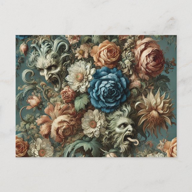 Postal Festiva El susurro que agudizó el cuchillo - gótico (Anverso)