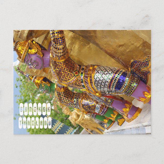 Postal Festiva El templo del Buda Esmeralda en Bangkok (Anverso)