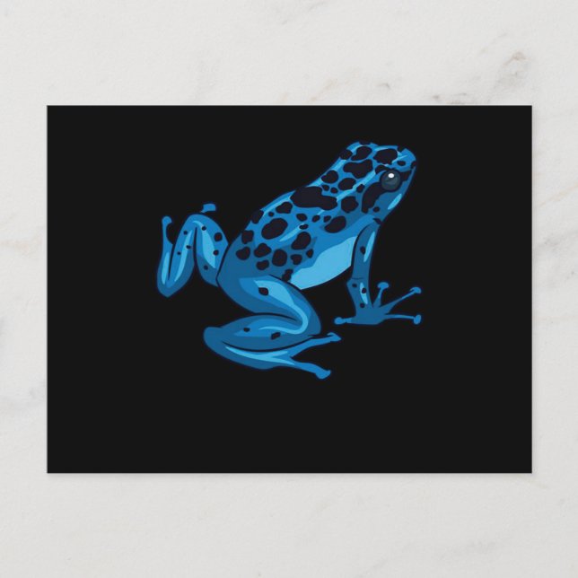 Postal Festiva El veneno Dart Frog Blue Funny Wild Animal Lover (Anverso)
