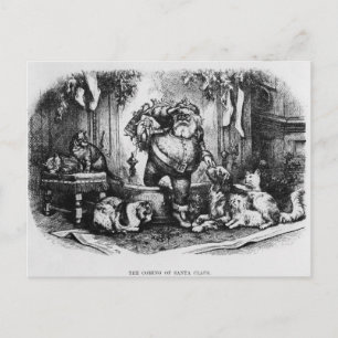 Postal Festiva El venir de Papá Noel, 1872