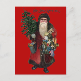 Postal Festiva El viejo Papá Noel
