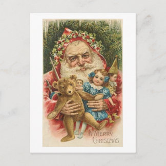 Postal Festiva El Viejo Santa y los Juguetes