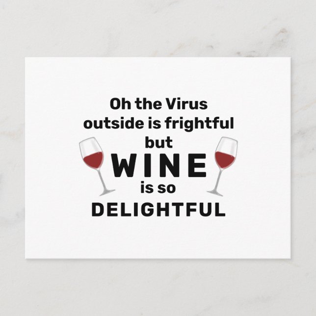 Postal Festiva El virus de afuera es un divertido bollo de Navida (Anverso)