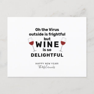 Postal Festiva El virus de afuera es un divertido juego de Navida