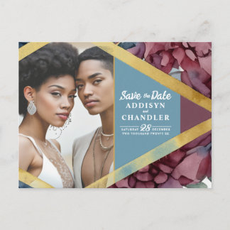 Postal Festiva Elegancia encantada Boda floral con solera