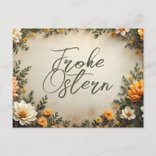 Postal Festiva Elegancia Floral - Saludos de Pascua de Primavera