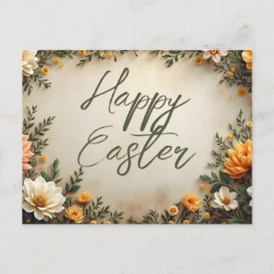 Postal Festiva Elegancia floral - Saludos de Pascua en primavera