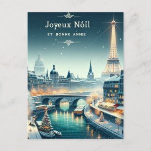 Postal Festiva Elegancia Invernal Parisina