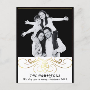 Postal Festiva Elegancia monocromática Postcard negro y blanco